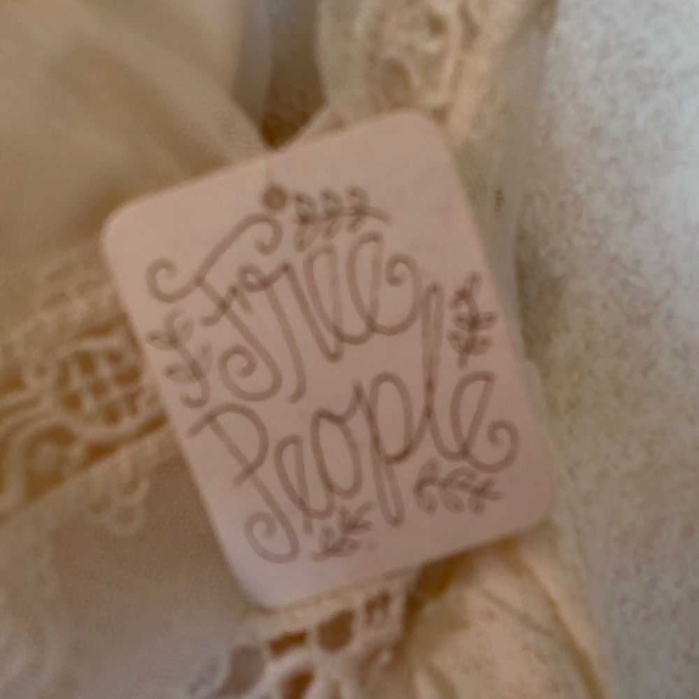 NWT Free People Victoria Ivory Lace&Embroidery Cinderella Mini Dress,Lining Sz2 - Picture 12 of 12